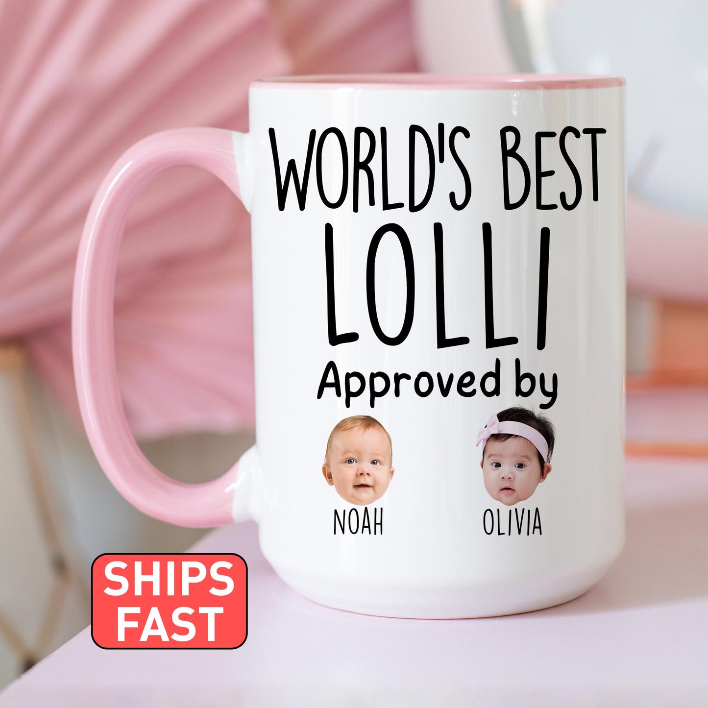 Best Lolli Mug, Personalized Lolli Kids Baby Face Photo Gift, Custom Lolli Baby Present, Grandchild face mug, Lolli Baby Mug, Lolli Grandkid