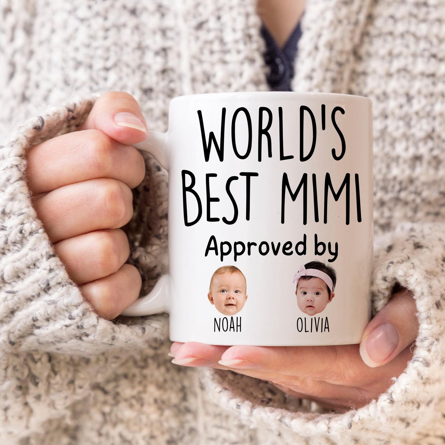 Best Mimi Mug, Personalized Mimi Kids Baby Face Photo Gift, Custom Mimi Baby Present, Grandchild face mug, Mimi Baby Mug, Mimi Grandkid Gift