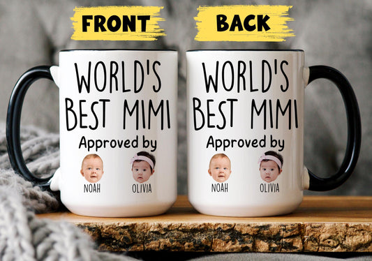 Best Mimi Mug, Personalized Mimi Kids Baby Face Photo Gift, Custom Mimi Baby Present, Grandchild face mug, Mimi Baby Mug, Mimi Grandkid Gift