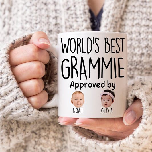 Best Grammie Mug, Personalized Grammie Kids Baby Face Photo Gift, Custom Grammie Baby Present, Grammie Grandchild face mug, Grammie Grandkid