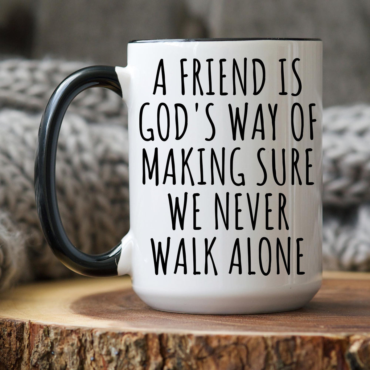 Long distance Bestie Mug, Personalized Best Friend Long distance Mug, Bestie going away gift, Friend Is God's Way Never Walk Alone Mug