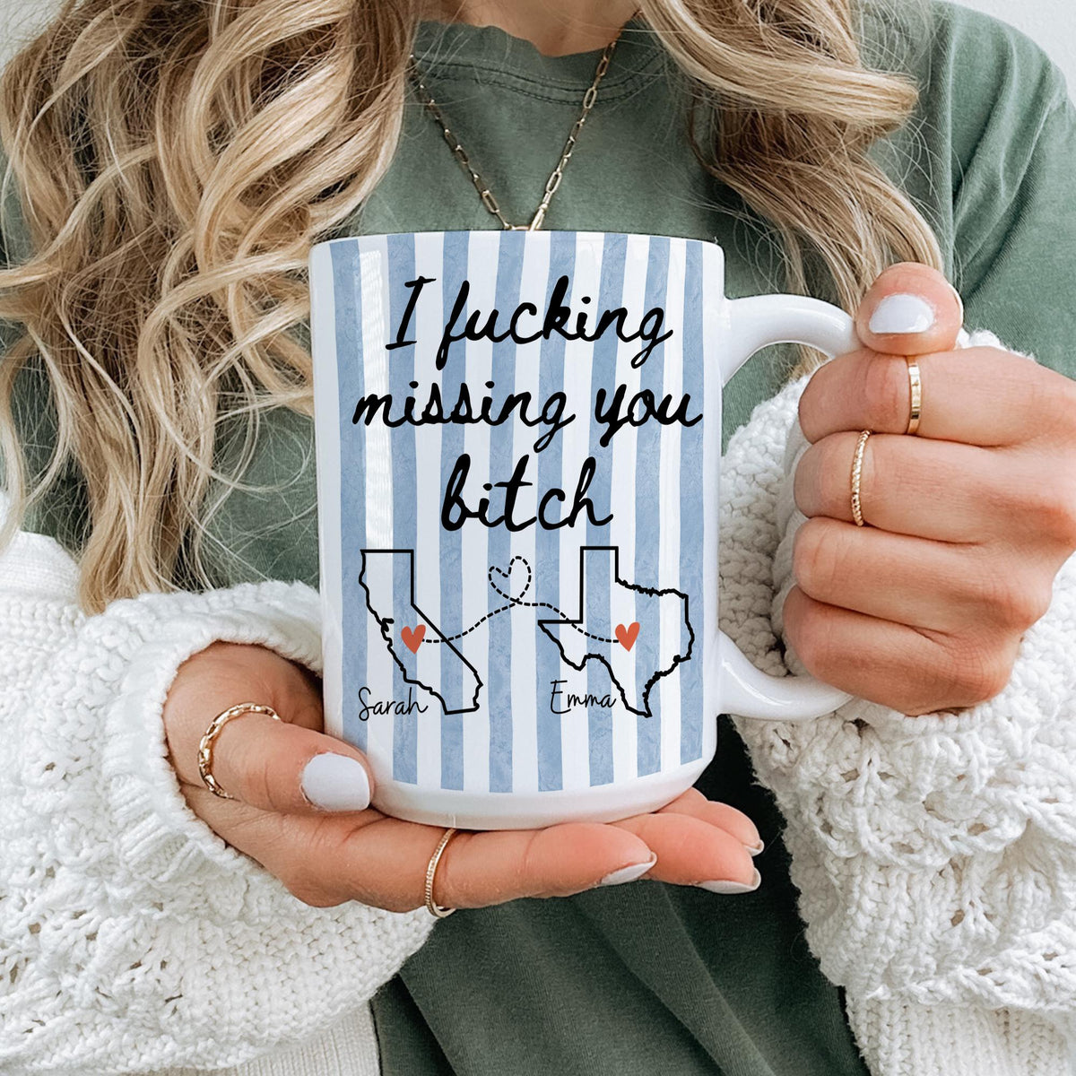 Bestie Miss You Mug, Custom Bestie Long Distance Mug, Best friend Moving Away Gift, Bff Going Away State to State cup, Bestie Friendship Mug