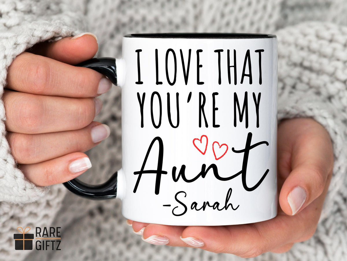 Auntie Niece Mug, Personalized Aunt Niece Mug, Aunt Birthday Gift from Niece Nephew, Custom aunt cup, Gift from nephew Niece