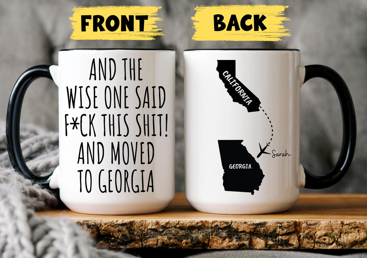 Moving to Georgia Mug, Personalized Georgia Relocation Mug, Moving To Georgia State Gift, Georgia Moving Away Cup, Georgia Relocating Mug