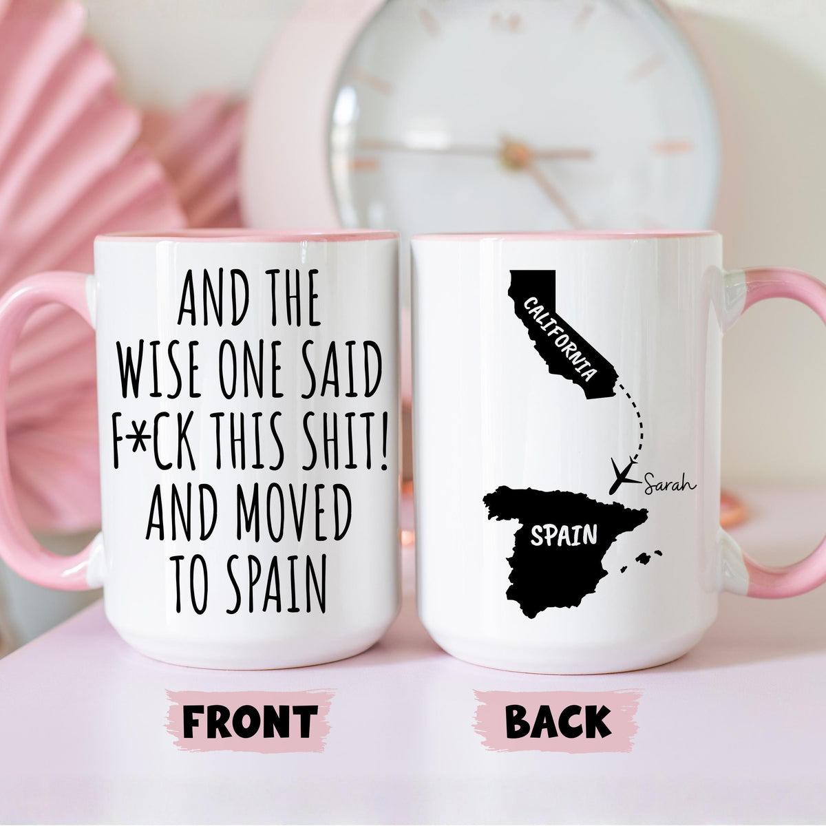 Moving to Spain Mug, Personalized Spain Relocation Mug, Relocating to Spain Gift, Immigration to Spain Mug, Spain Moving away mug
