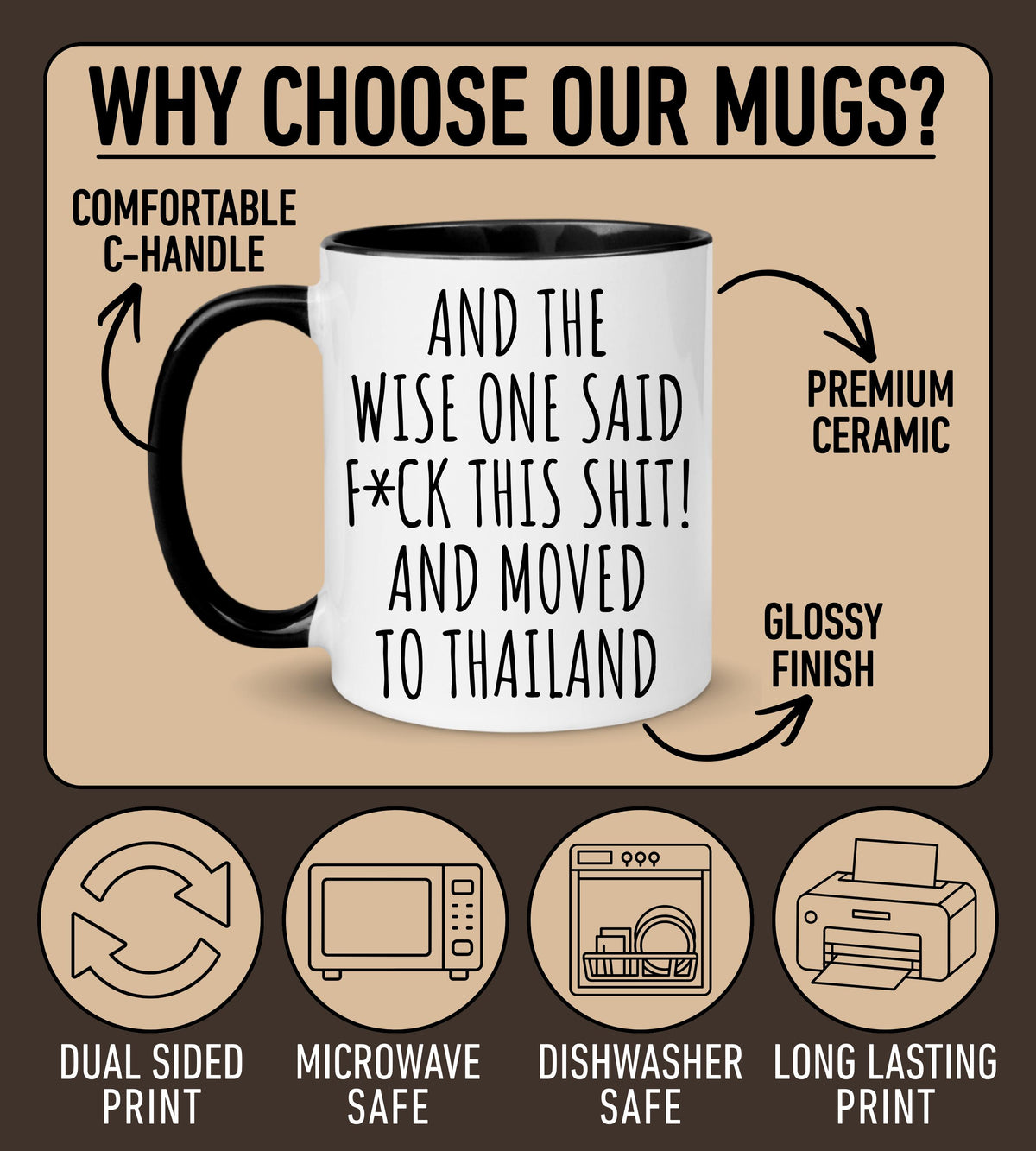 Moving to Thailand Mug, Personalized Thailand Relocation Mug, Relocating to Thailand Gift, Immigration to Thailand Mug, Thailand Moving away