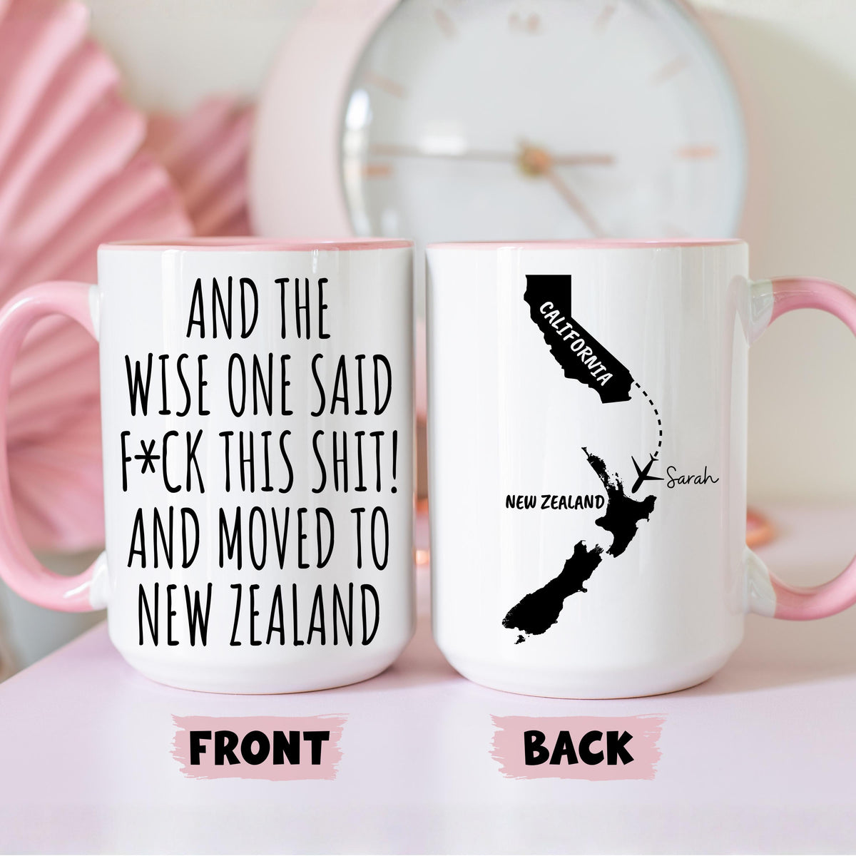 Moving to New Zealand Mug, Personalized New Zealand Relocation Mug, Relocating to New Zealand Gift, Immigration to New Zealand Mug