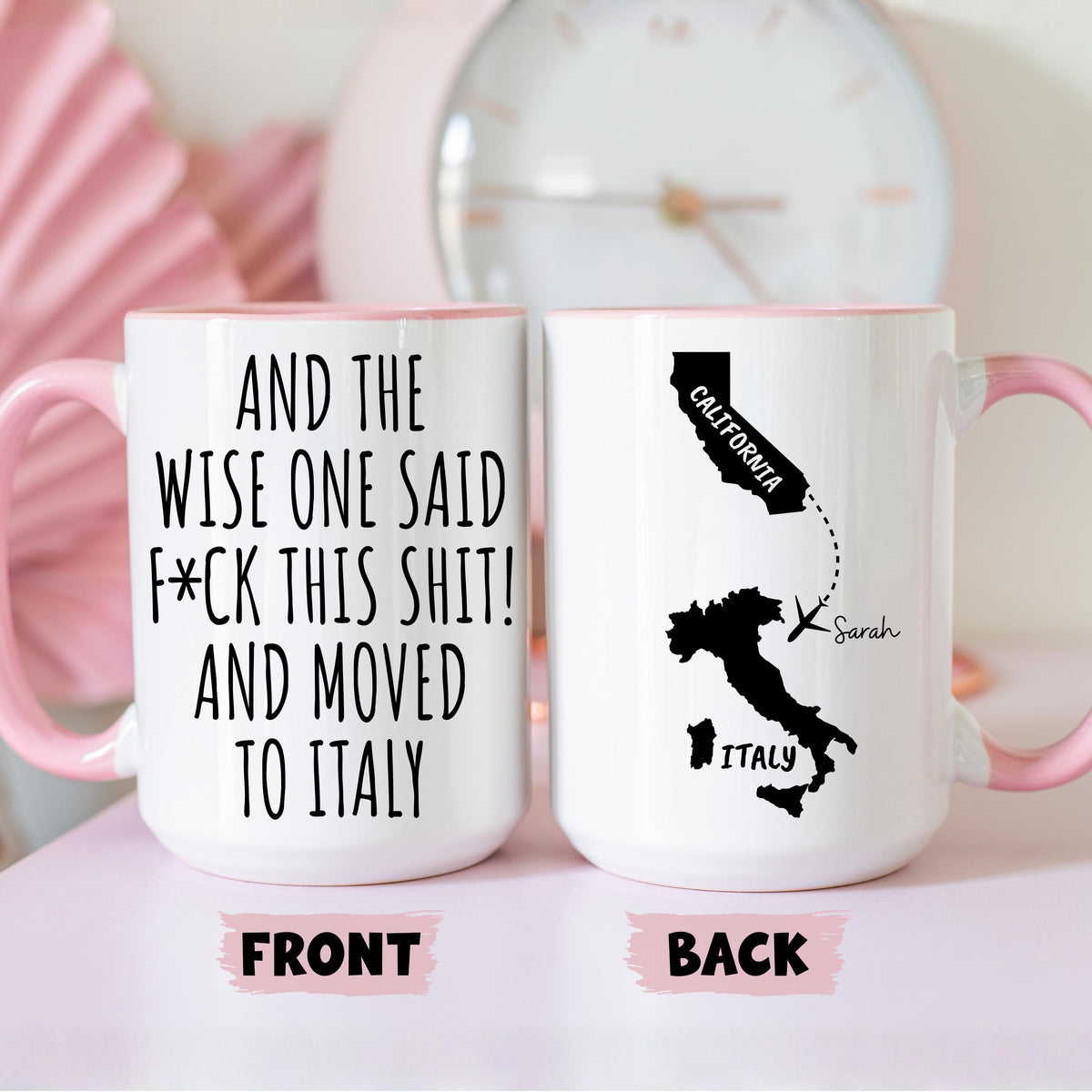 Moving to Italy Mug, Personalized Italy Relocation Mug, Relocating to Italy Gift, Immigration to Italy Mug, Italy Moving away mug