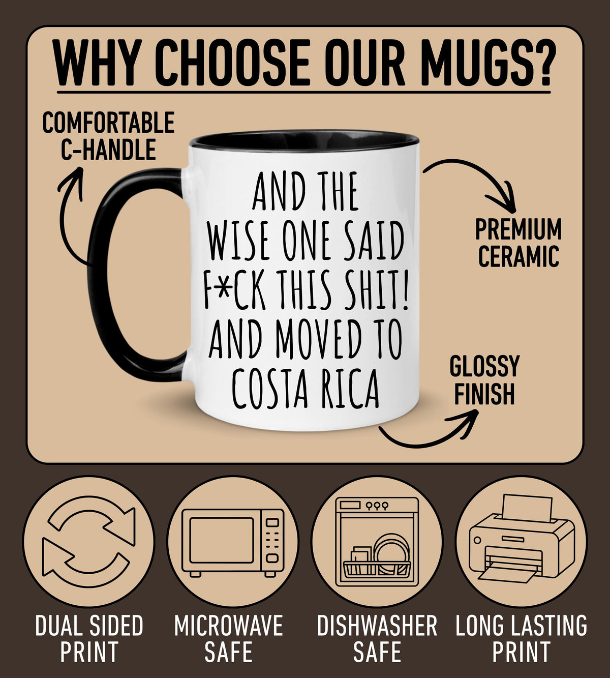Moving to Costa Rica Mug, Personalized Costa Rica Relocation Mug, Relocating to Costa Rica Gift, Immigration Costa Rica Mug, Moving away mug