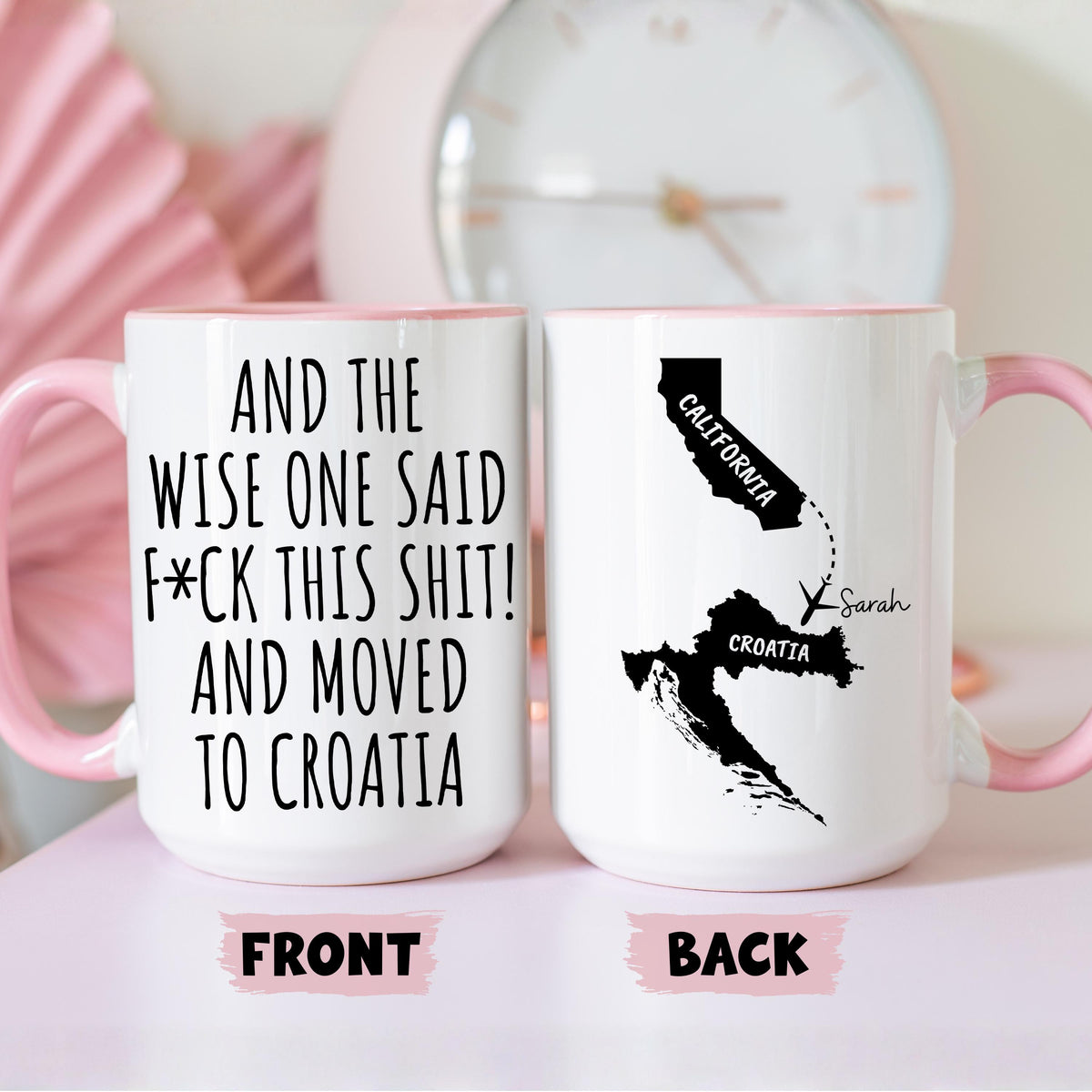 Moving to Croatia Mug, Personalized Croatia Relocation Mug, Relocating to Croatia Gift, Immigration to Croatia Mug, Croatia Moving Away Mug