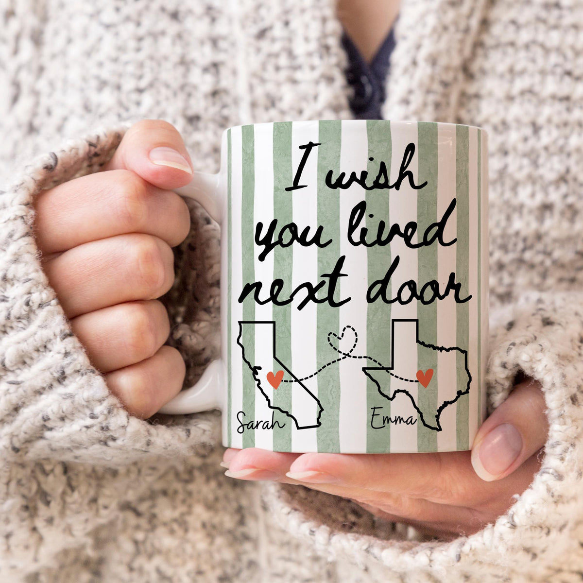 I Wish We Lived Closer Mug, Personalized Bestie Mug, Bestie Mug, Best Friend Long Distance Mug, State to State cup, Bestie Friendship Mug