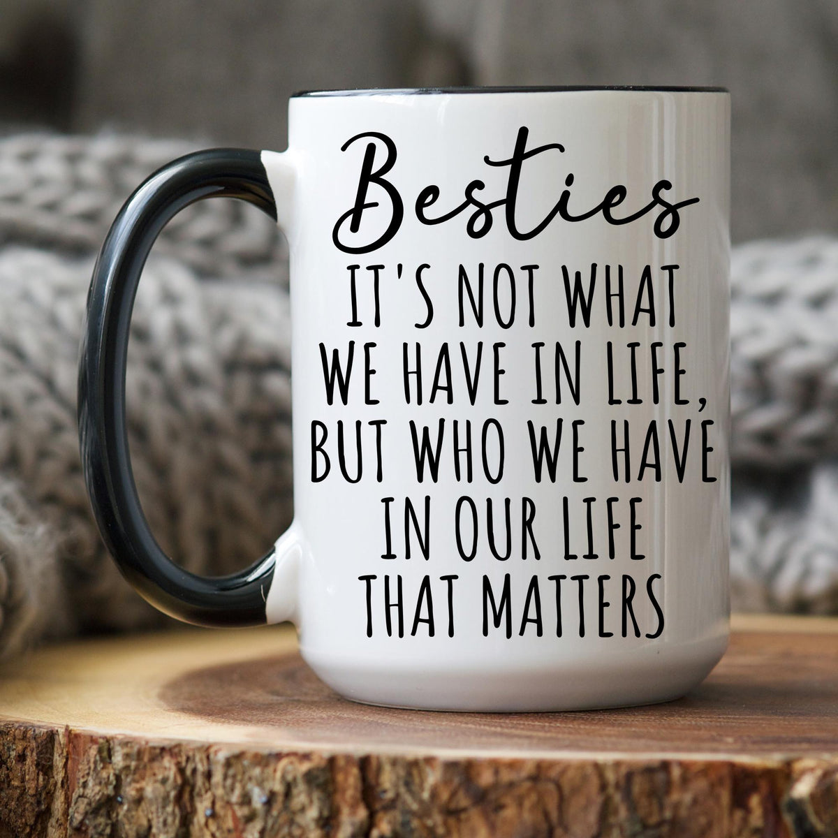 Best Friend Faith Mug, We Never Walk Alone Mug, Personalized Bestie Birth Month Flower Gift, True Friends Mug, Bestie Birthday Gift, BFF Mug
