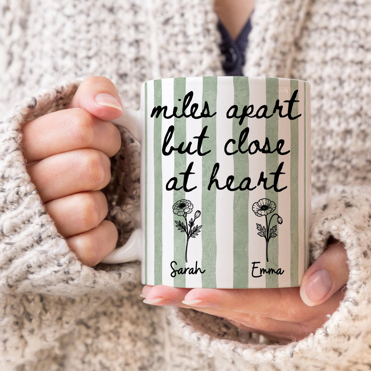Birth Month Flower Bestie Mug, Personalized Friendship Mug, Birthday Gift For Sister and Best Friend, Custom Best Friends Mug, BFF Gift