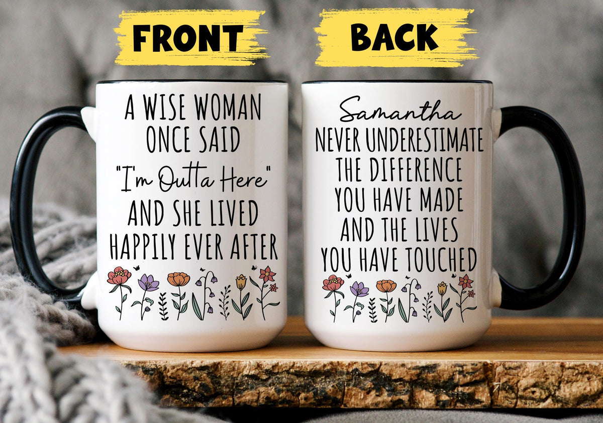 Funny Retirement Gift for Her, Personalized Retired Mug, Work Bestie Office Friend Retirement Mug, Officially Retired Appreciation Cup