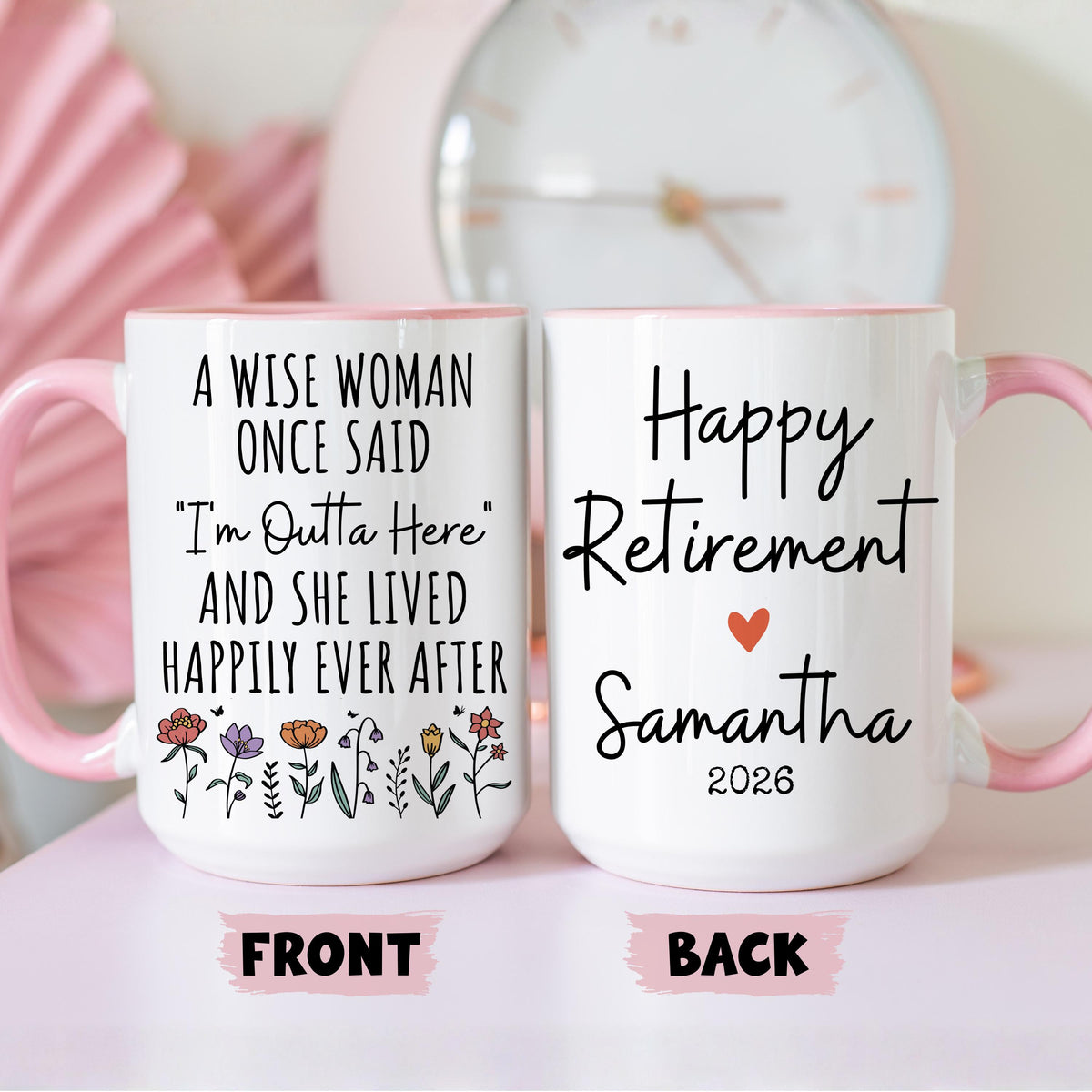 Personalized Retirement Mug, Happy Retirement Cup, Retirement Gift For Her Boss Coworker, Officially Retired Mug, Women Retired Mug
