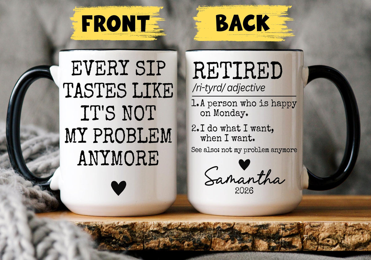 Retirement Mug, Custom Retirement Cup, Officially Retired Mug For Her, Coworker Colleague Boss Manager Retirement Appreciation Gift