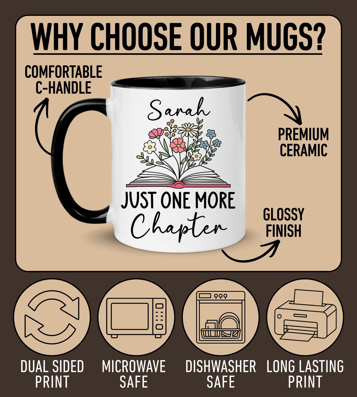 Book Mug, Personalized Bookish Mug, Book Lover Mug, Reading Mug, Bookworm Gift, Mug for Readers, Custom Book Lover Gift, Reading Mug