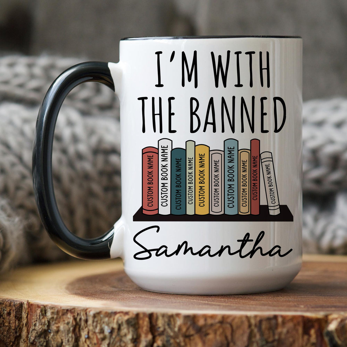Custom Banned Books Mug, Librarian Gift, Book Lover Mug, Book Lover Gift, Reading Lover Gift, Librarian Coffee Mug Gift for Reader
