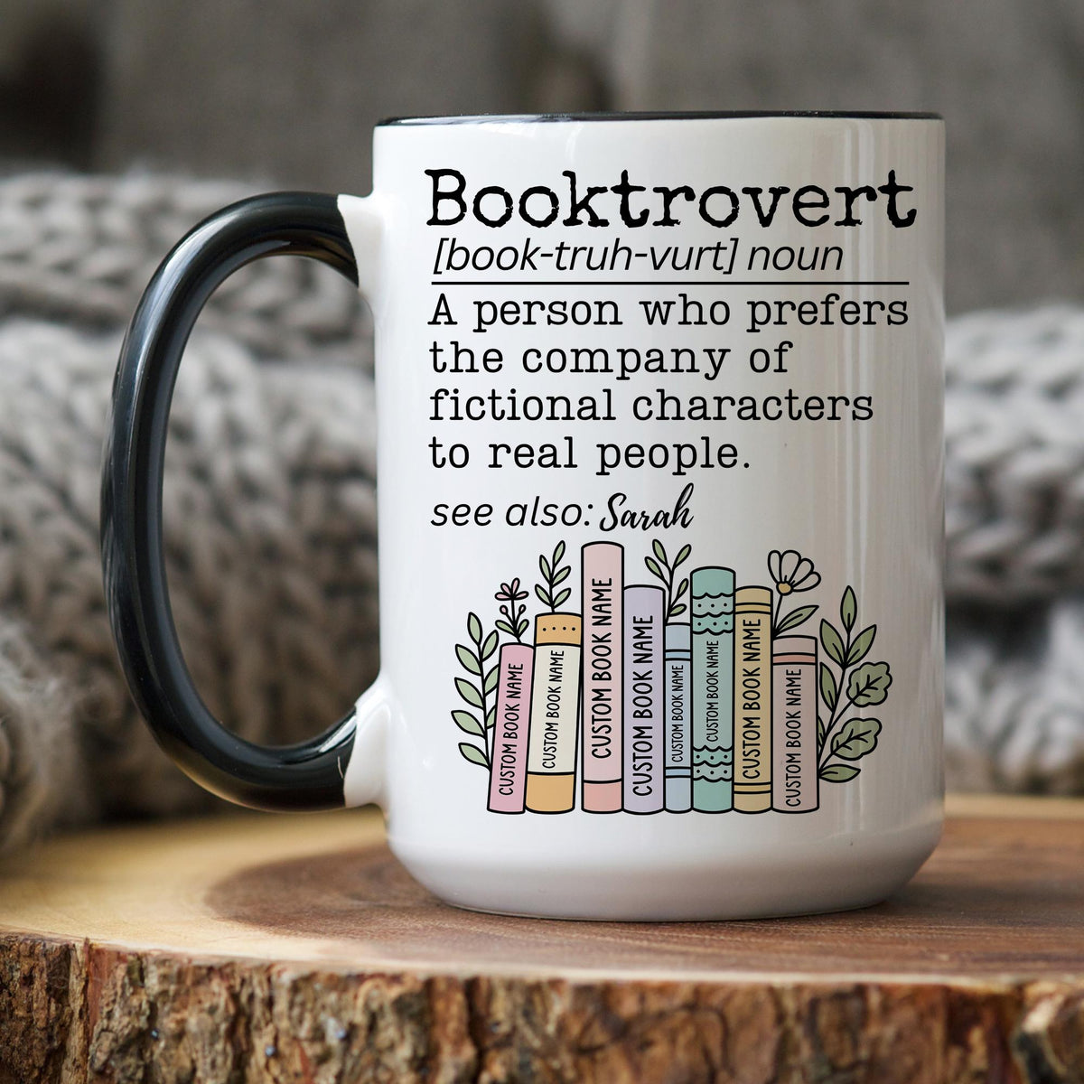 Booktrovert Mug, Personalized Bookish Mug, Book Lover Gift, Bookish Cup, Bookworm Mug, Reading Mug, Funny Gift for Librarian
