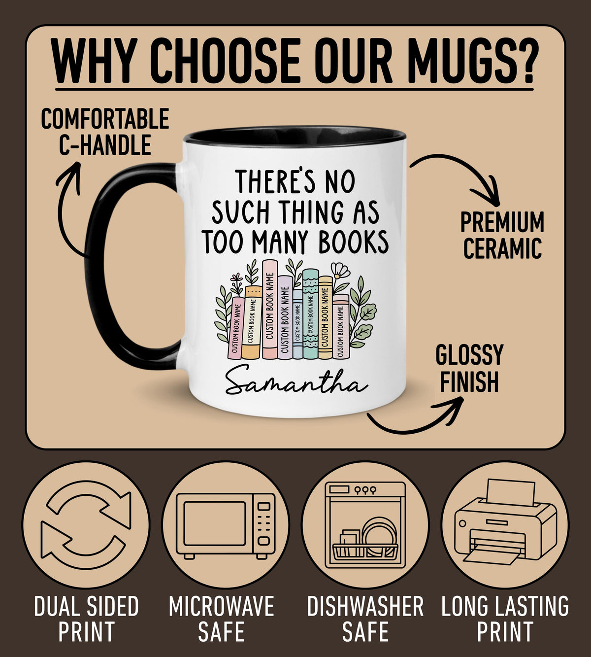 Reading Mug, Personalized Bookish Mug, Book Lover Gift, Bookish Cup, Bookworm Mug, Book Read Mug, Gift for Introvert, Custom Book Cup