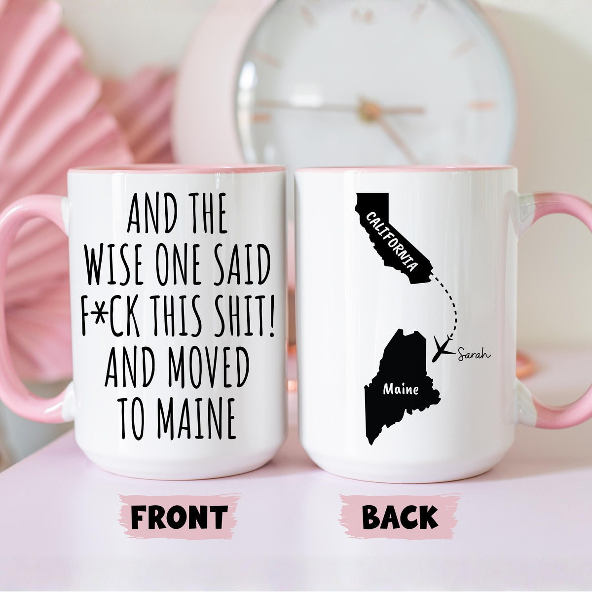 Moving to Maine Mug, Personalized Maine Relocation Mug, Moving To Maine State Gift, Maine Moving Away Cup, Funny Maine Relocating Mug