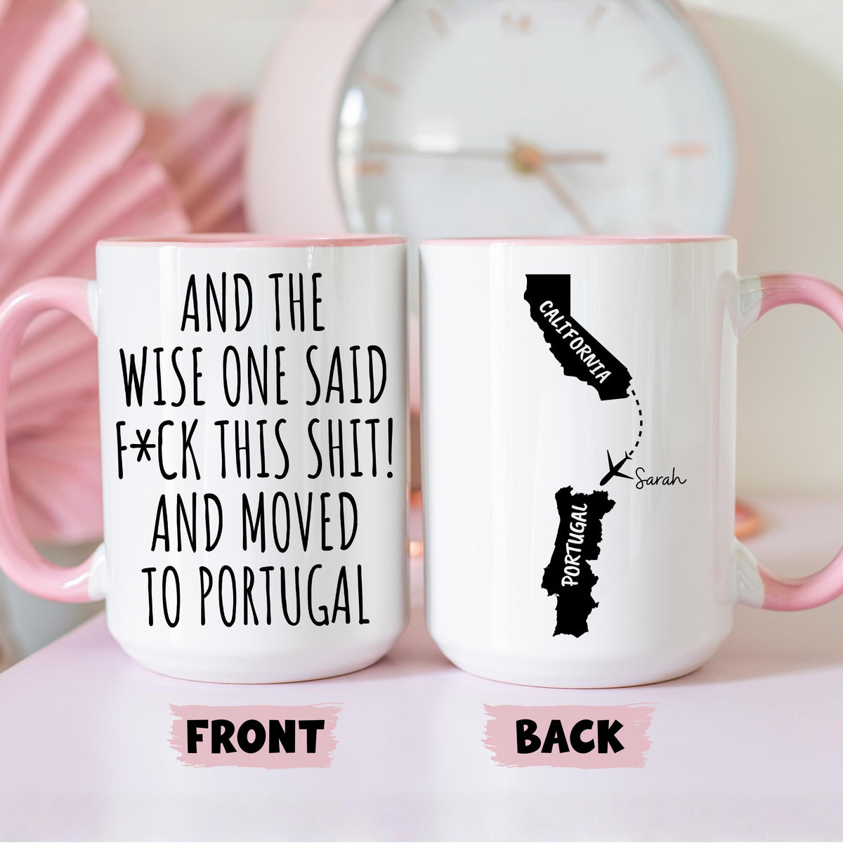 Moving to Portugal Mug, Personalized Portugal Relocation Mug, Relocating to Portugal Gift, Immigration to Portugal Mug, Moving Away Mug