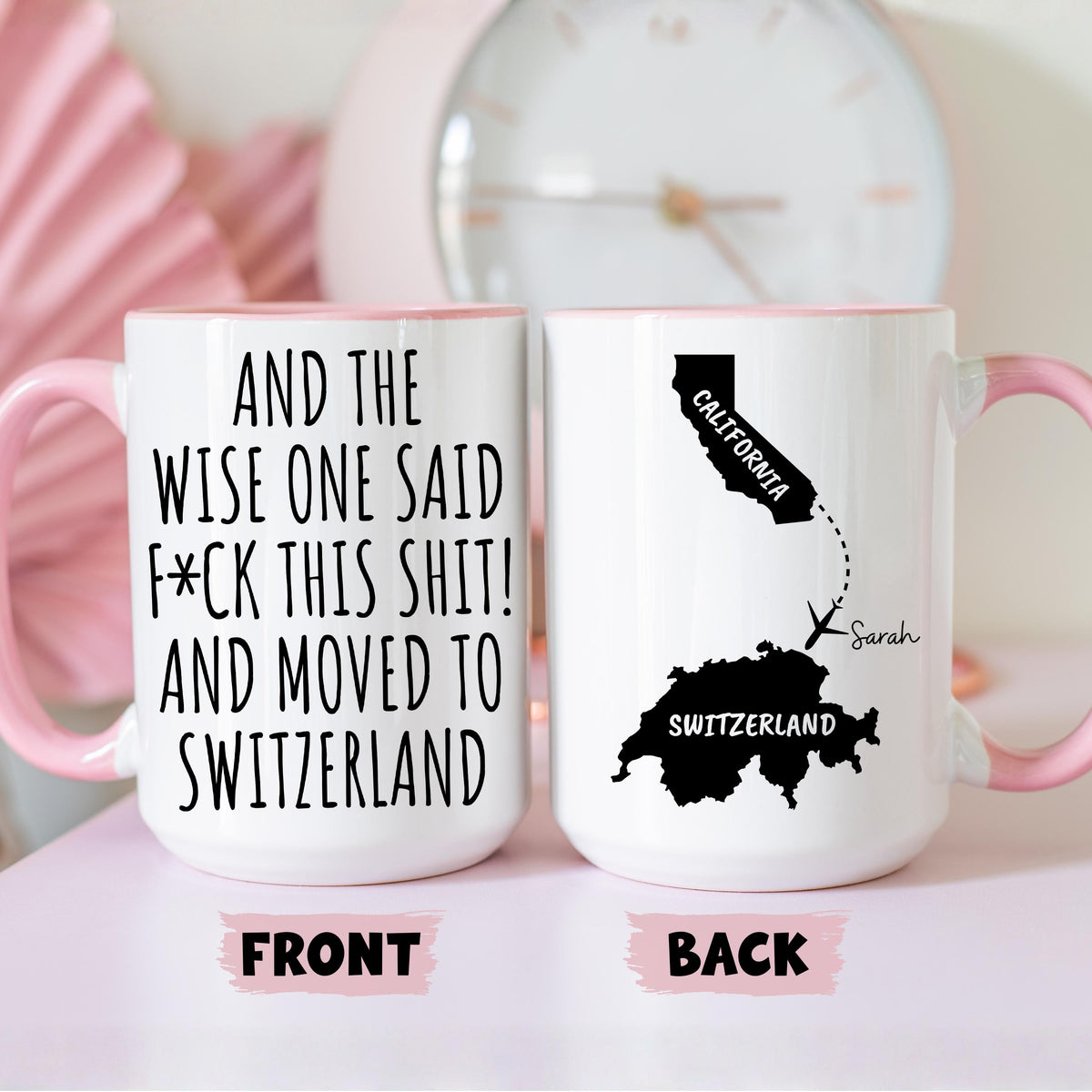 Moving to Switzerland Mug, Personalized Switzerland Relocation Mug, Relocating to Switzerland Gift, Immigration to Switzerland Mug