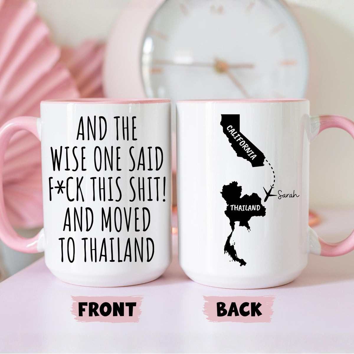 Moving to Thailand Mug, Personalized Thailand Relocation Mug, Relocating to Thailand Gift, Immigration to Thailand Mug, Thailand Moving away