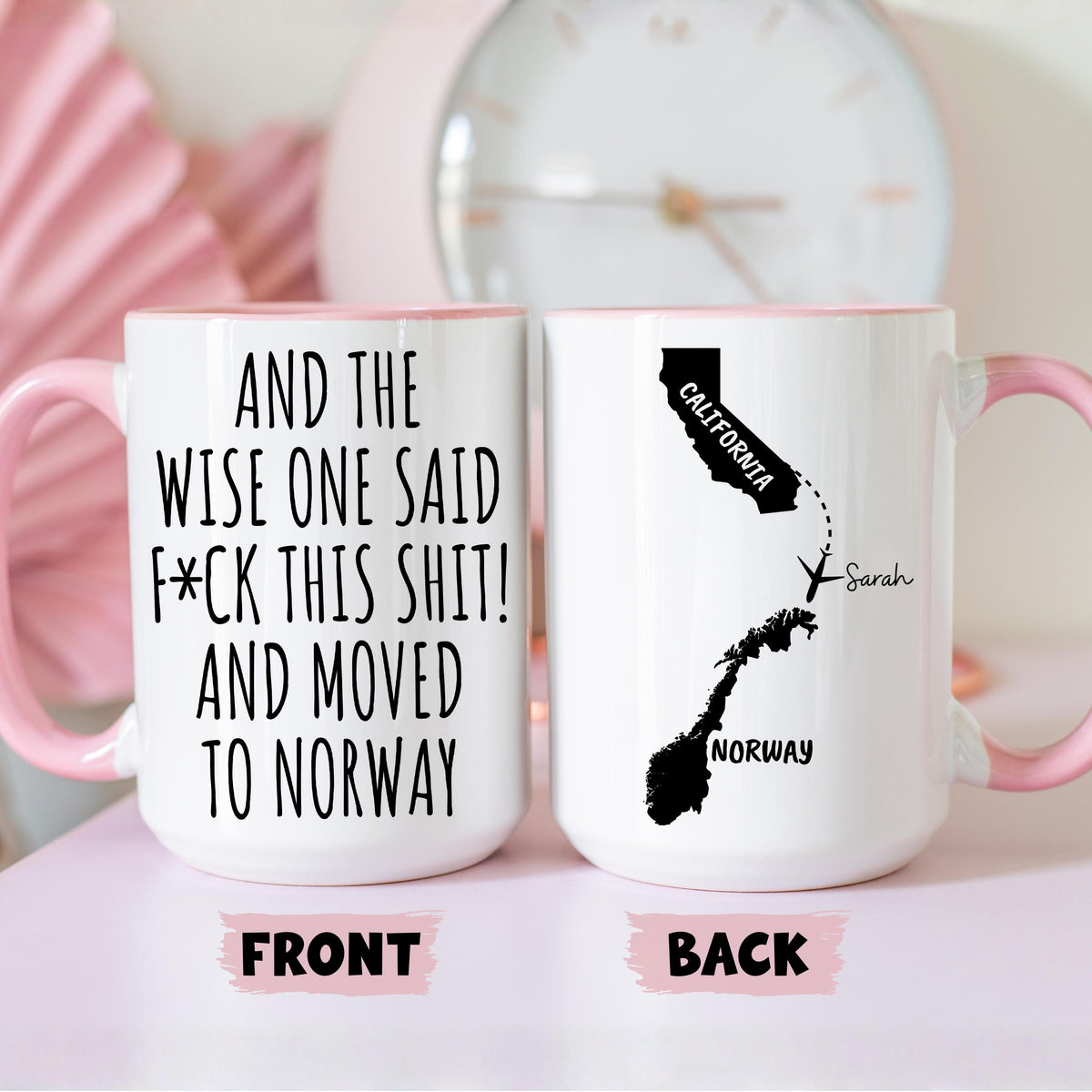 Moving to Norway Mug, Personalized Norway Relocation Mug, Relocating to Norway Gift, Immigration to Norway Mug, Norway Moving Away Mug