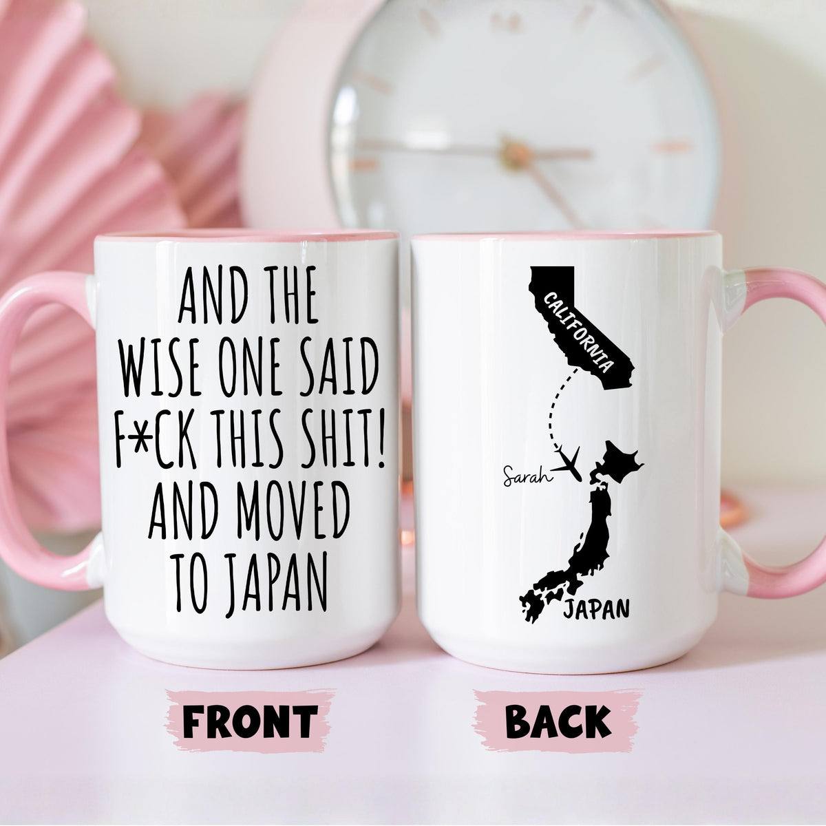 Moving to Japan Mug, Personalized Japan Relocation Mug, Relocating to Japan Gift, Immigration to Japan Mug, Japan Moving away mug