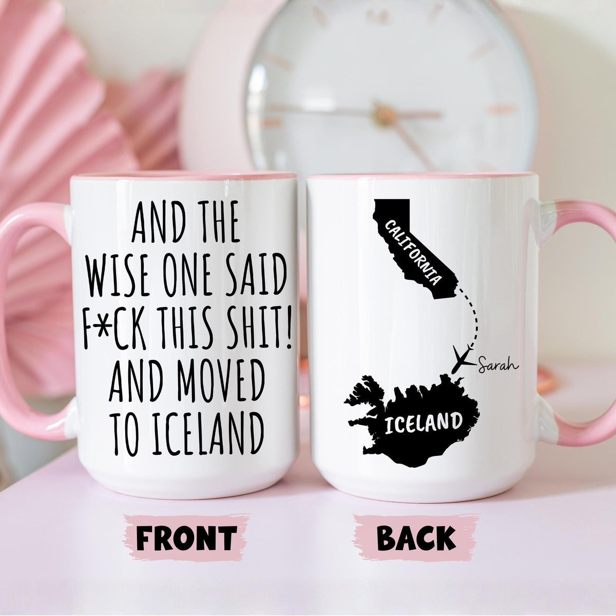 Moving to Iceland Mug, Personalized Iceland Relocation Mug, Relocating to Iceland Gift, Immigration to Iceland Mug, Iceland Moving away mug