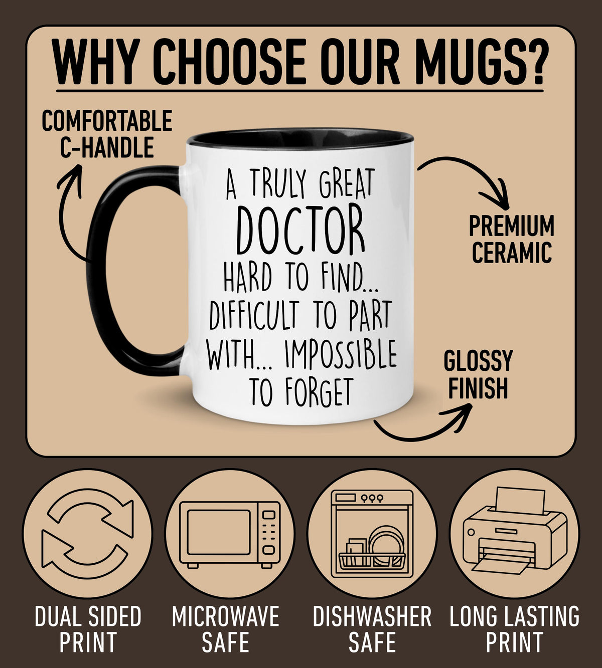 Doctor Appreciation Mug,  Personalized Doctor Appreciation gift, Med School Grad Present, Doctor Thank you Gift, Doctor Coffee Cup