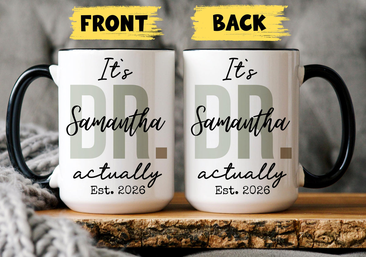 Custom Name Doctor Mug, Personalized Doctor Mug, Doctor’s Appreciation Gift, PHD Gift, Doctor Mug For Birthday, Med School Grad Present