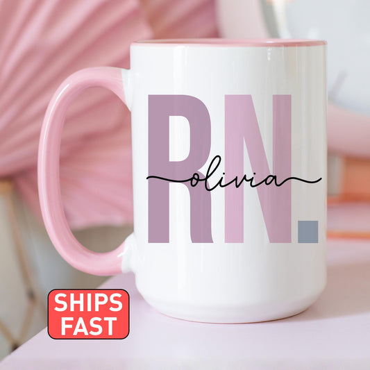 Registered Nurse Mug, Personalized RN Nurse Mug, Registered Nurse Graduation Gift, Future RN Nurse Gift, Custom RN Graduation Mug