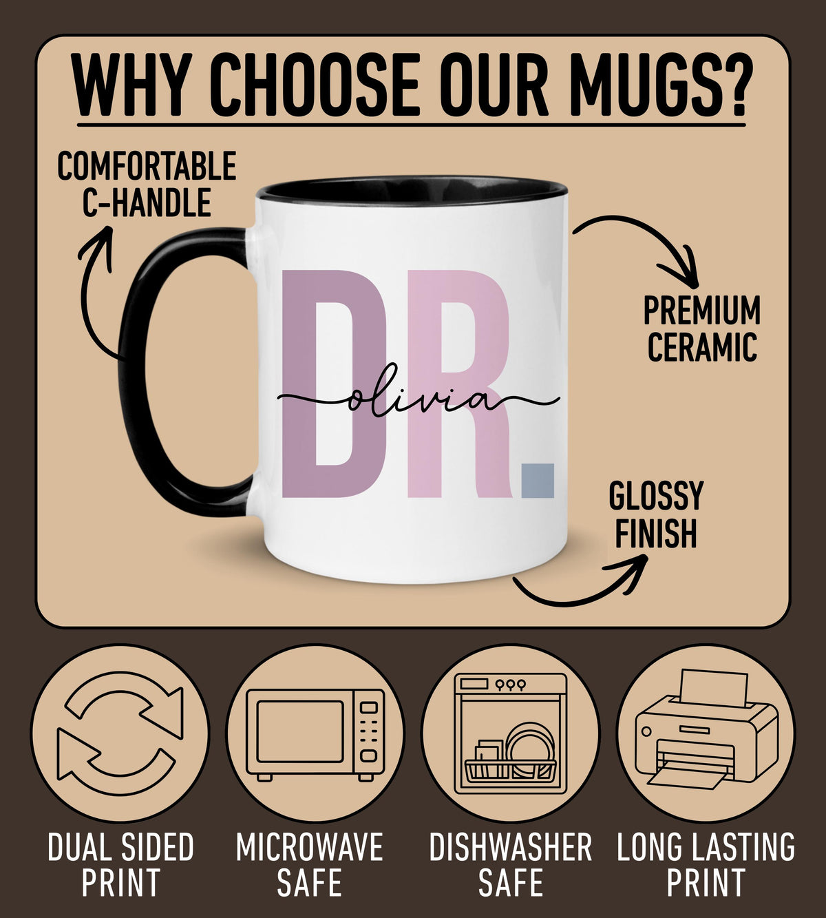 Dr Mug, Personalized Dr Name Mug, Doctor graduation gift, Custom Doctor Student Graduation Mug, ew Doctor Name Mug, PhD Graduation Present