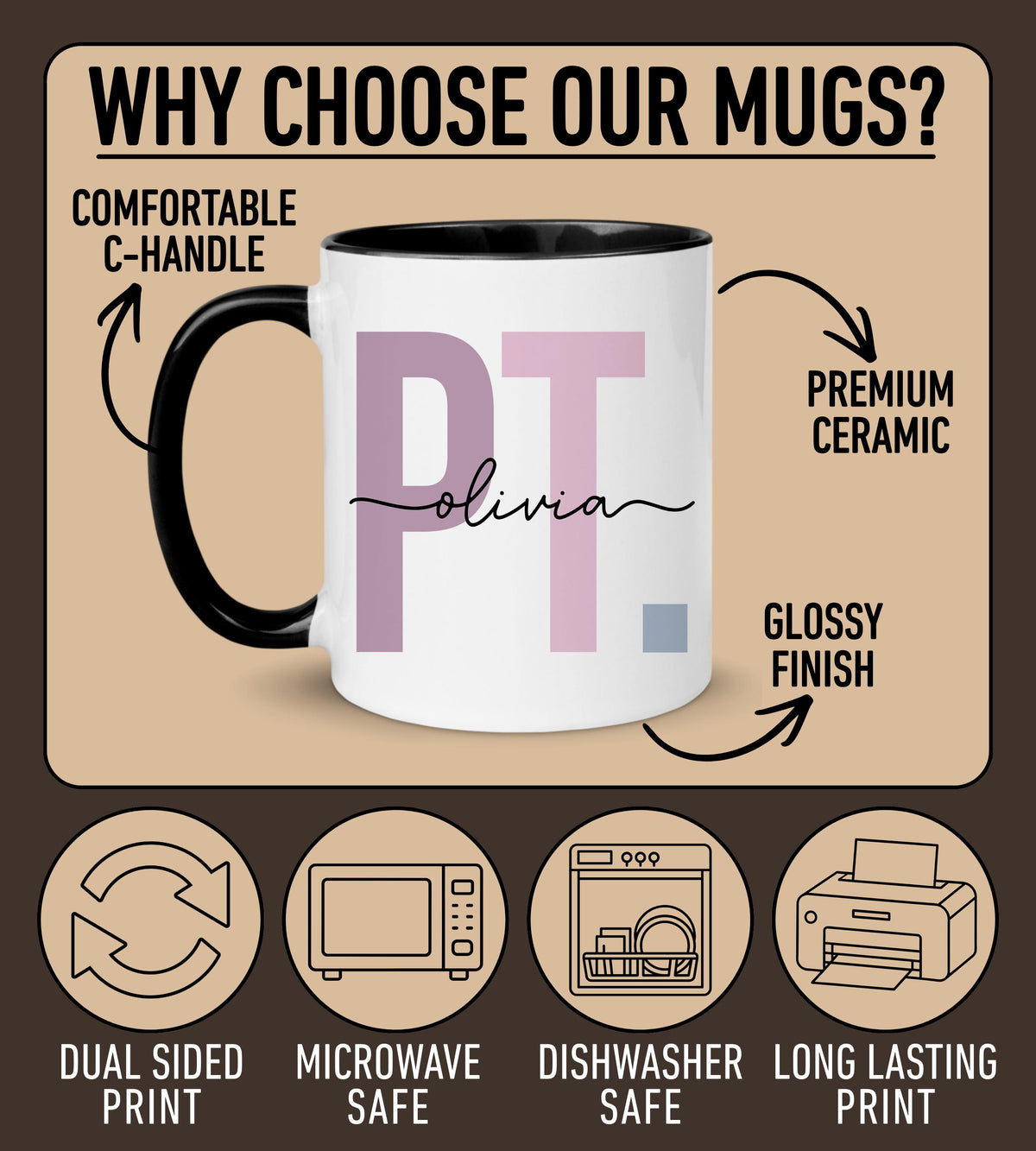 Physical Therapist Mug, Custom Physical Therapy Student, Physical Therapist Assistant Coffee Mug, Doctor of Physical Therapy, DPT PT Gift
