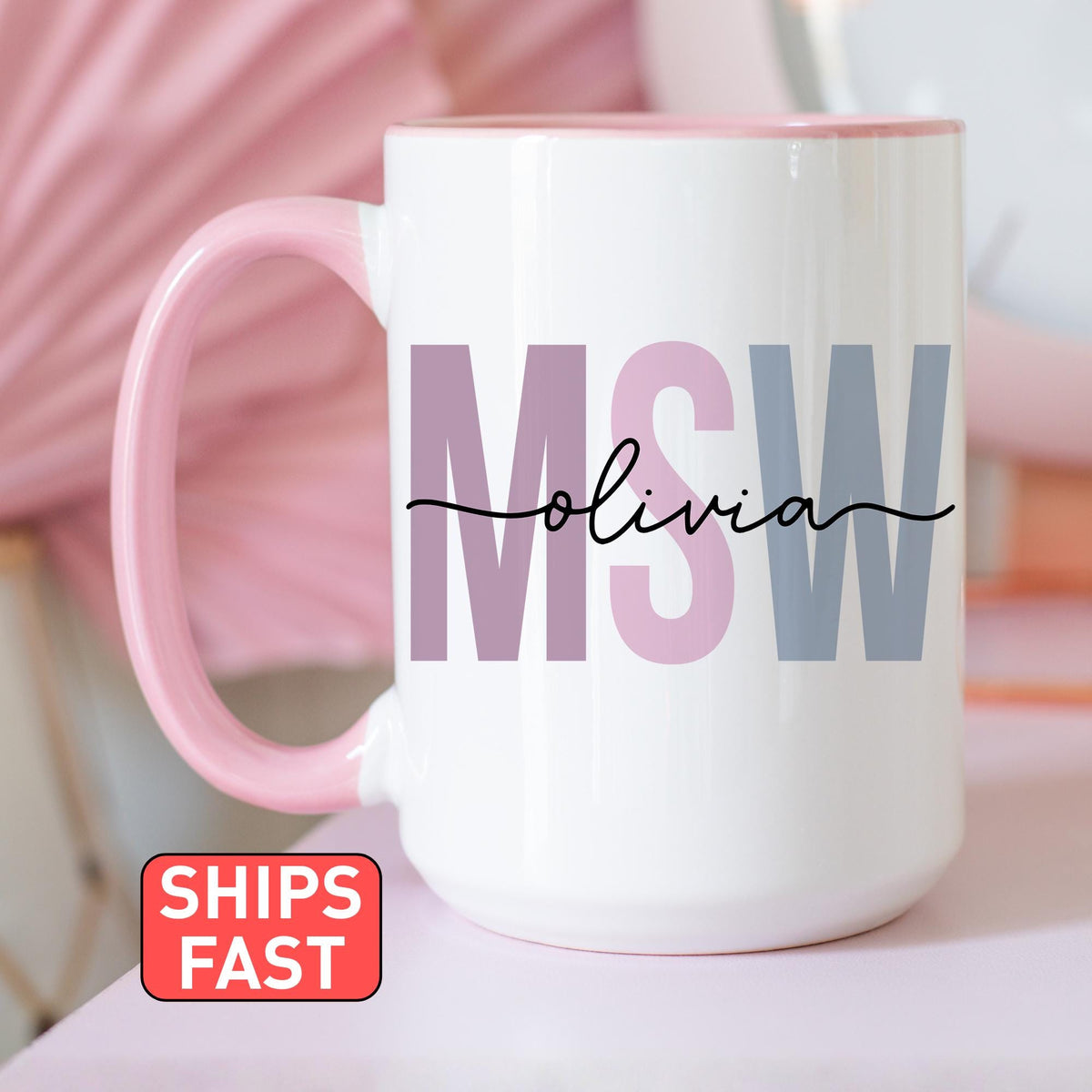 MSW Mug, Master of Social Work Mug, Social Work Graduation Gift, Social Worker Social Work Grad Gift, Custom MSW Name Mug