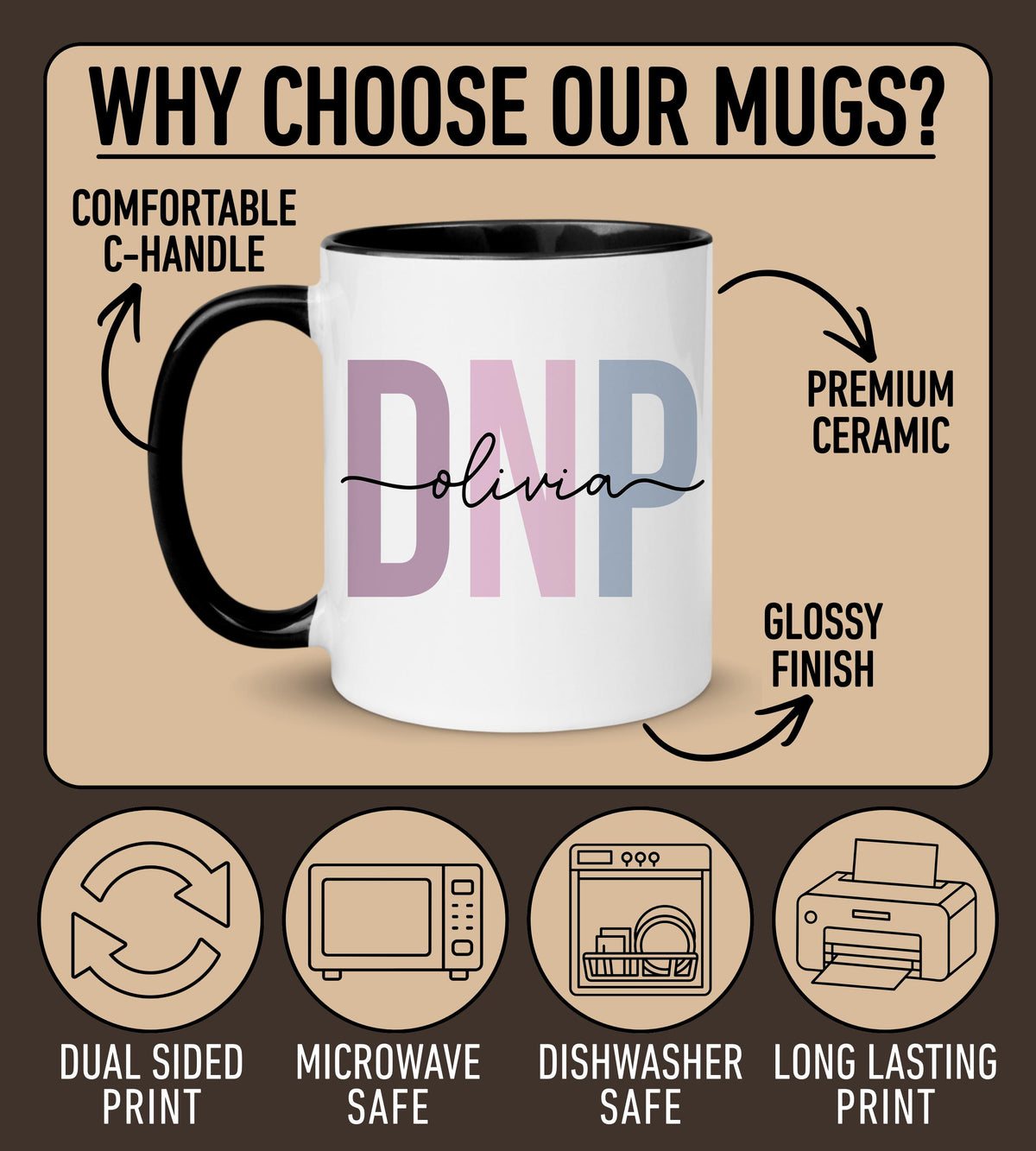 Doctorate of Nursing Mug, Personalized DNP Graduation Gift, Doctorate Degree Gift, Custom Doctor of Nursing Practitioner Name Present