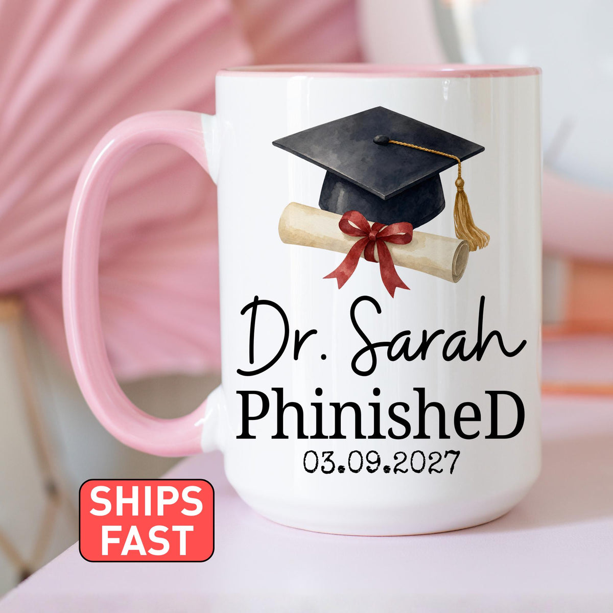 PhD Mug, PhD Graduation Gift, Funny Doctorate Mug, Personalized PhD Dr graduation gift, PhD Graduation Mug, phd grad mug, Custom Doctorate