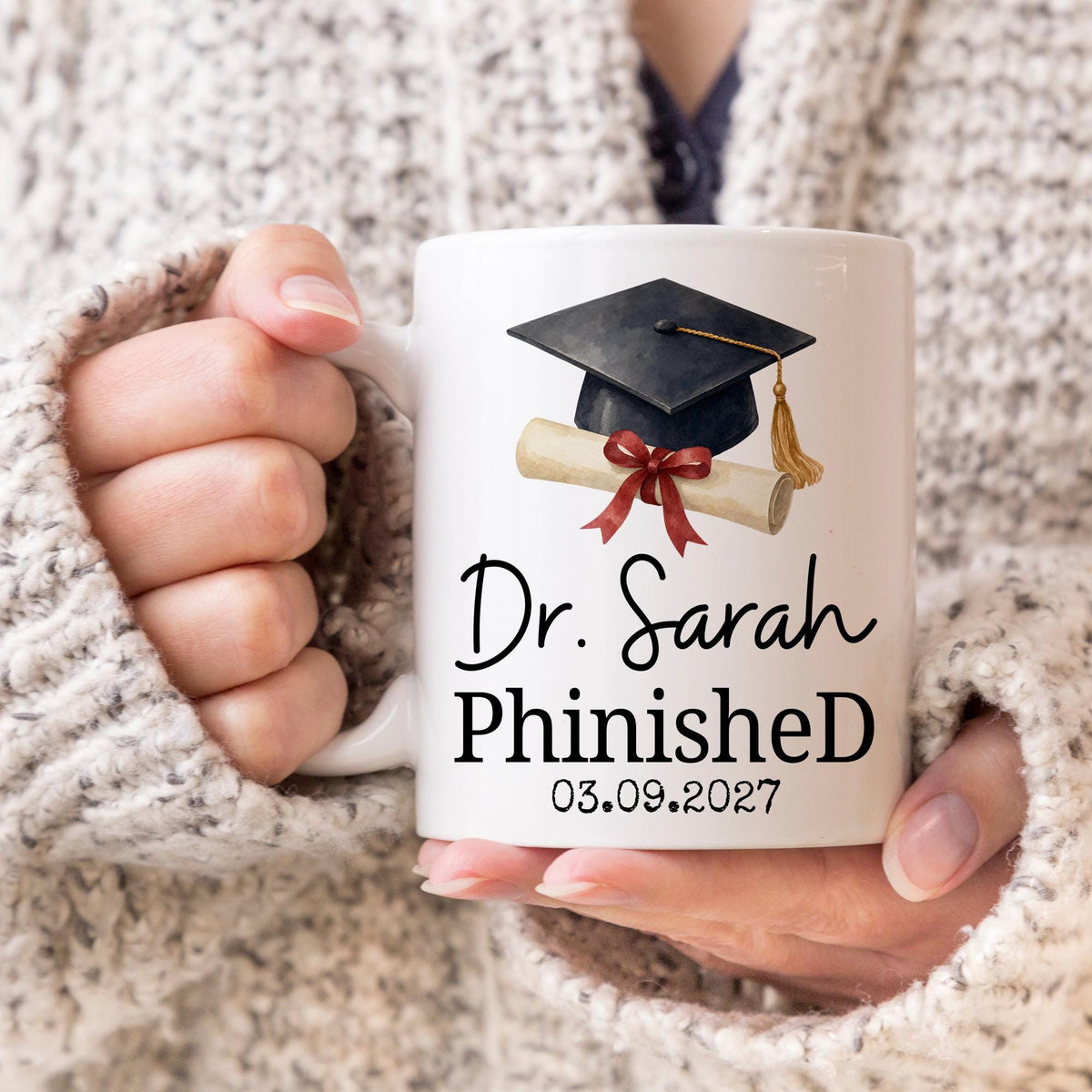 PhD Mug, PhD Graduation Gift, Funny Doctorate Mug, Personalized PhD Dr graduation gift, PhD Graduation Mug, phd grad mug, Custom Doctorate
