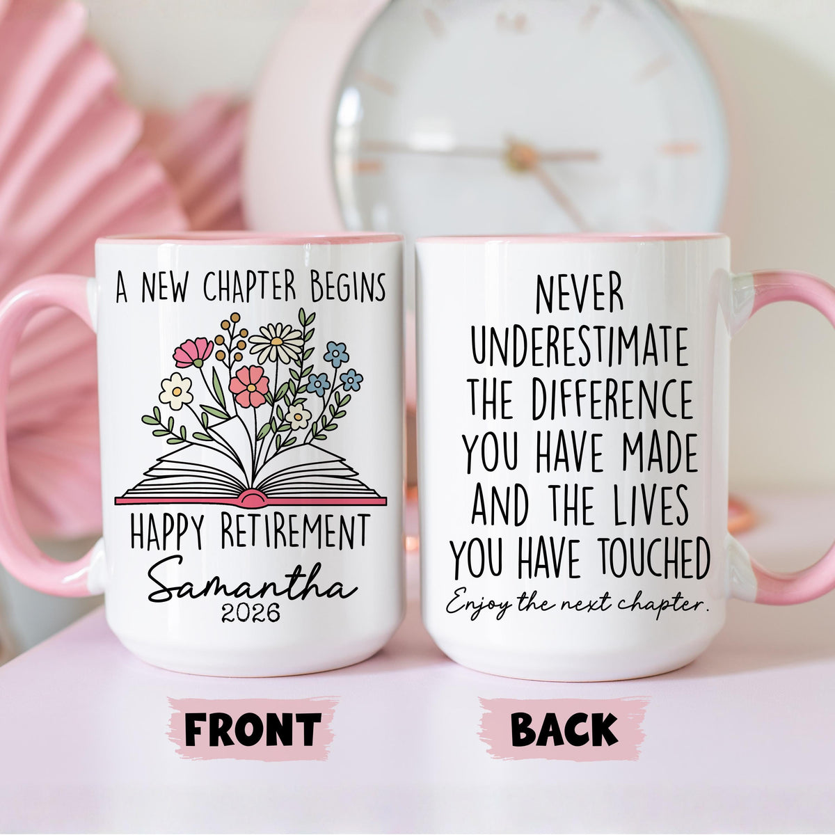 Happy Retirement Mug, Personalized Retired Gift for Her, Retirement Mug for Work Bestie Boss Coworker, Custom Officially Retired Mug