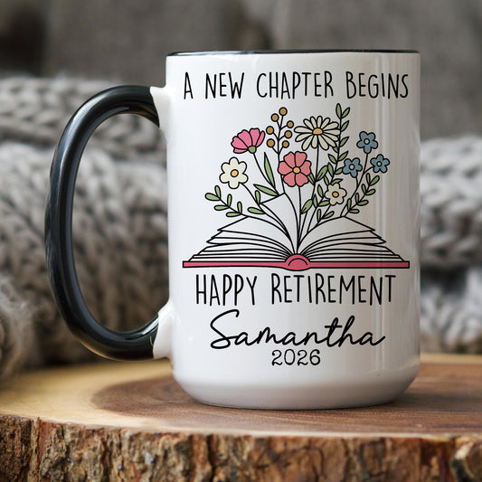 Happy Retirement Mug, Personalized Retired Gift for Her, Retirement Mug for Work Bestie Boss Coworker, Custom Officially Retired Mug
