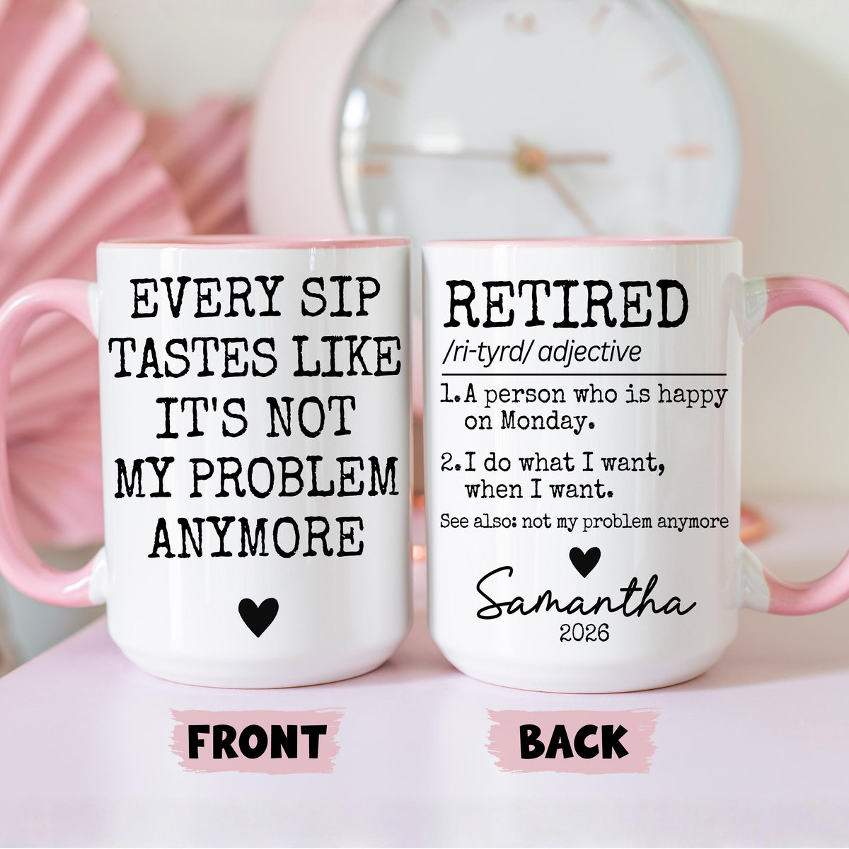 Retirement Mug, Custom Retirement Cup, Officially Retired Mug For Her, Coworker Colleague Boss Manager Retirement Appreciation Gift