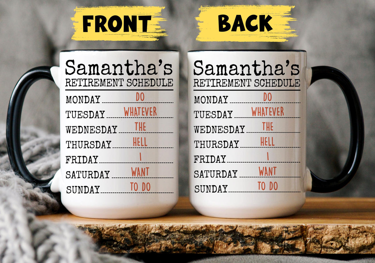 Funny Retired Mug, Personalized Retirement Coffee Mug, Officially Retired gift for Men Boss Coworker, Custom Retirement Gift