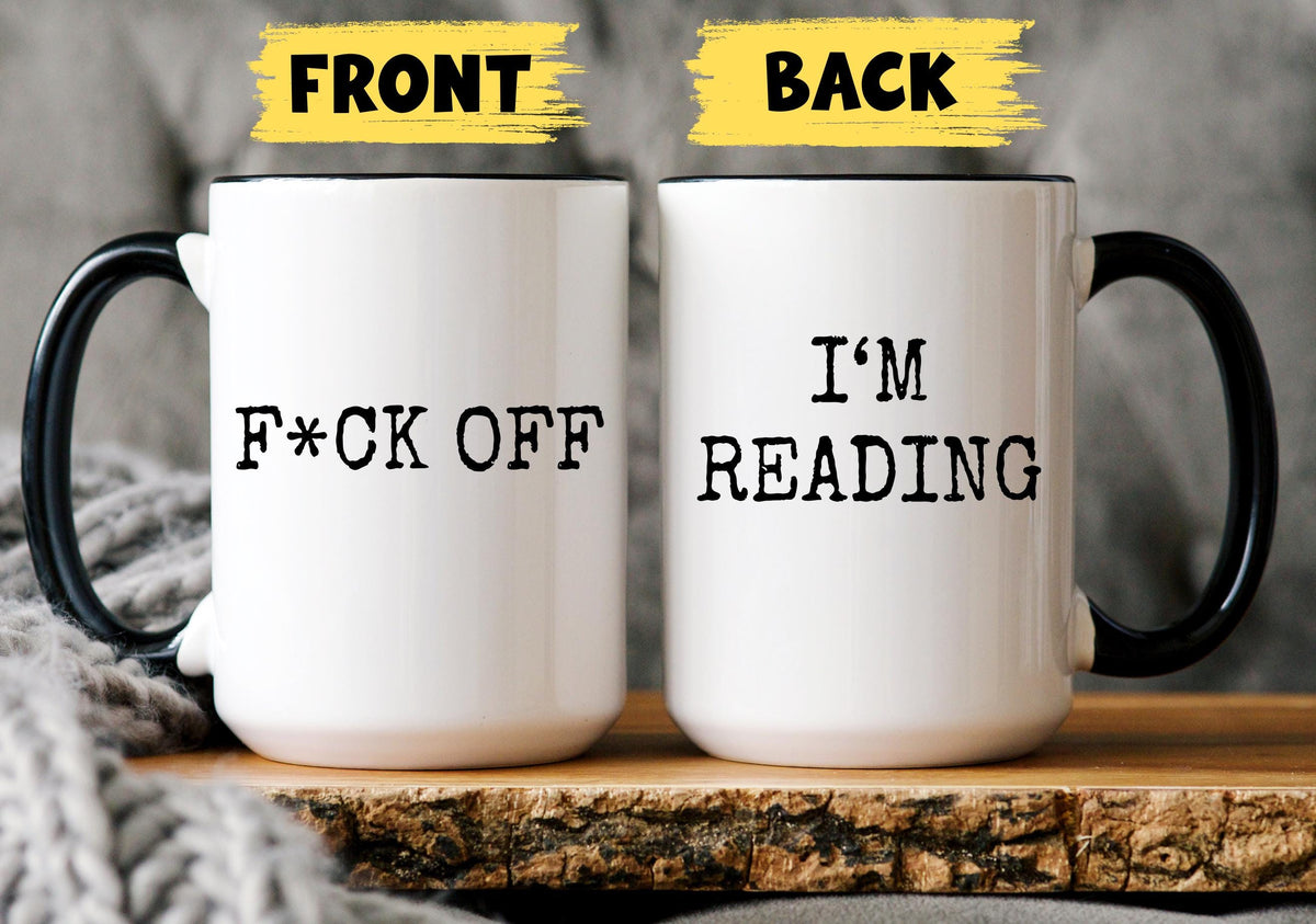 Reading Mug, Funny Book reader Gift, Book Lover Mug, Bookworm Gift For Booklover, Book Nerd Bibliophile Bookish Mug, Introvert Book Mug