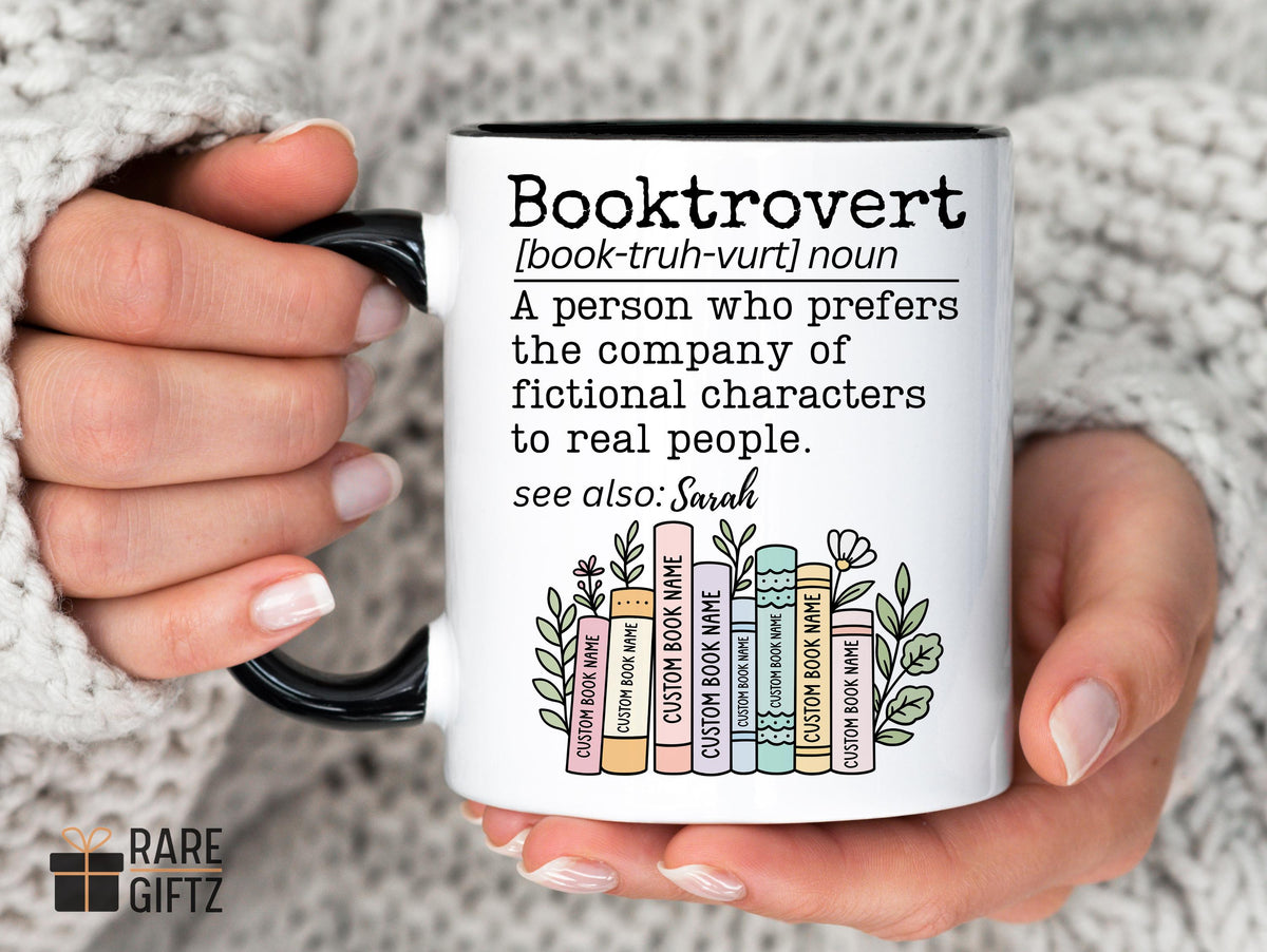 Booktrovert Mug, Personalized Bookish Mug, Book Lover Gift, Bookish Cup, Bookworm Mug, Reading Mug, Funny Gift for Librarian