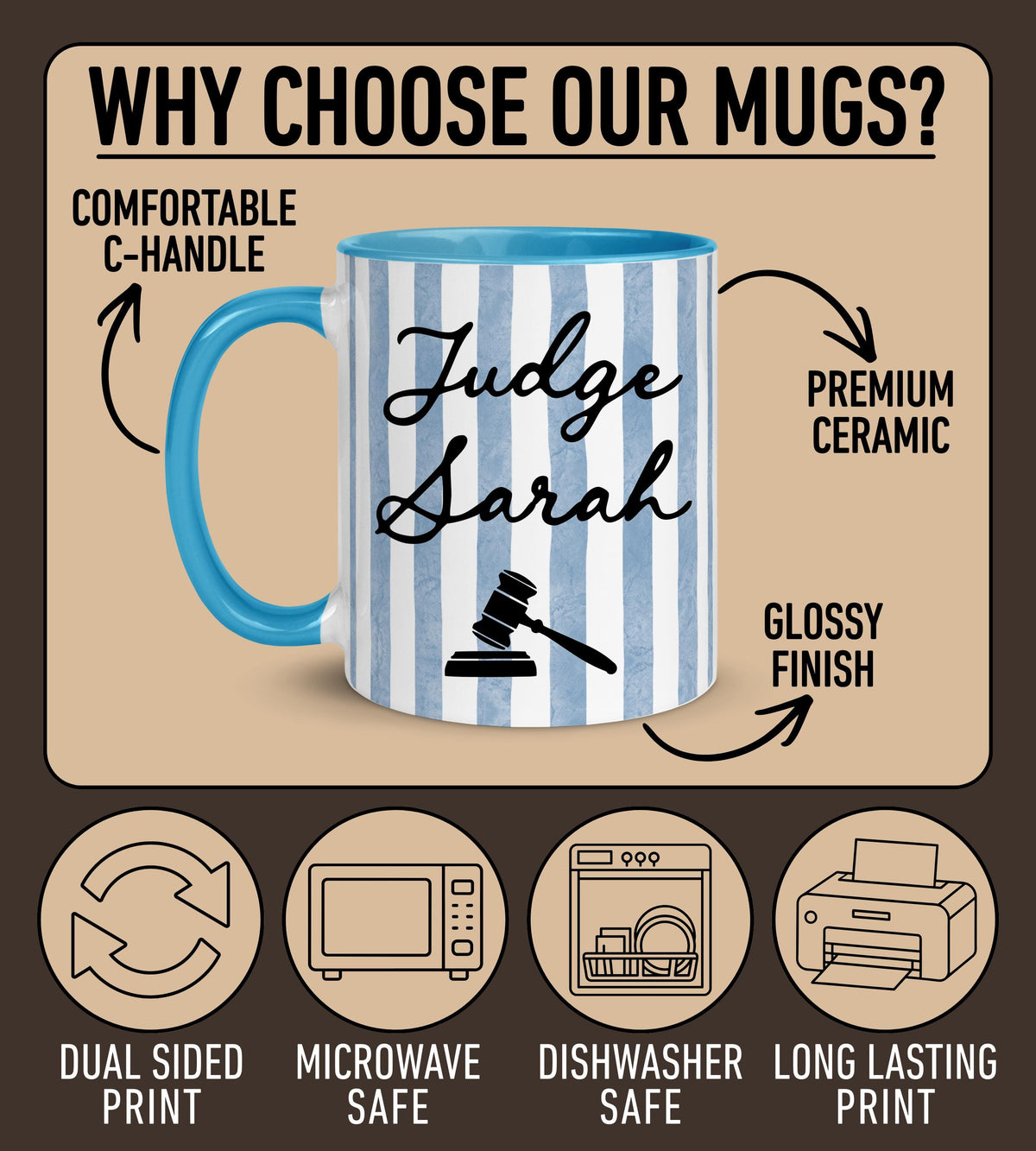 Judge Mug, Personalized Judge Gift, Gift for Judge, Gift From Legal Assistant, Judge Promotion, Judge Appreciation, Judge Retirement Gift
