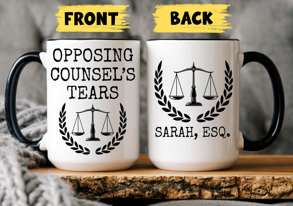 Lawyer Mug, Personalized  Lawyer Gift, Funny Attorney Gift, Custom law graduate gift, Future Lawyer Mug, Gift for Law Student, Esquire Mug