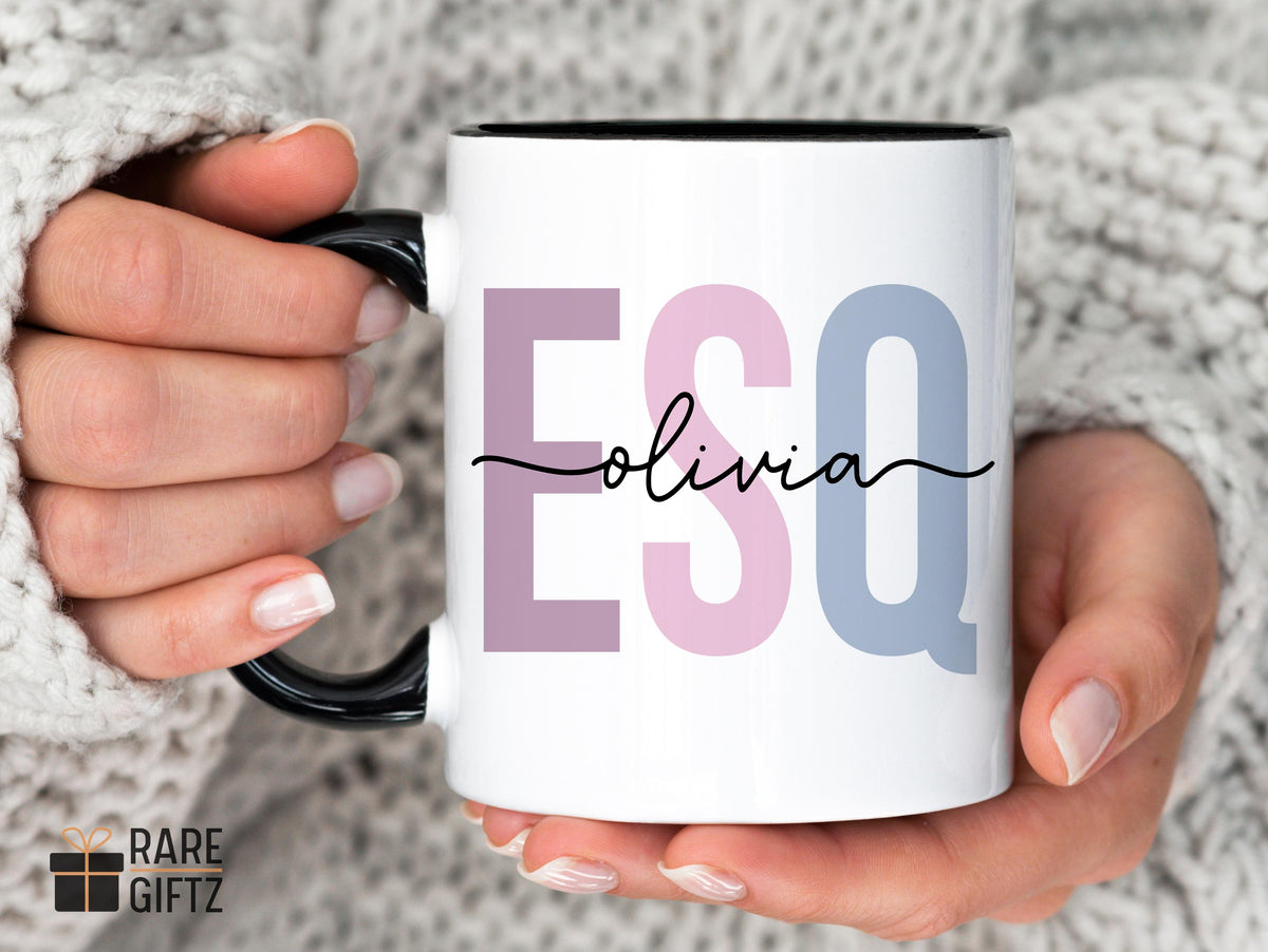Esquire Mug, Personalized Esq Mug, Esquire Name Mug, Lawyer Mug, Funny Attorney Gift, Custom Law graduate gift, Future Lawyer, New attorney