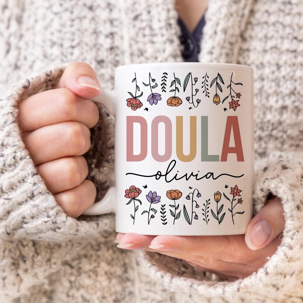 Doula Mug, Personalized Doula gift, Doula Appreciation Gift, Doula Thank you Mug,  Doula Christmas Present, Custom Doula Birth Worker Cup